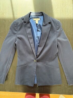 H&M Navy Single-Button Women's Blazer